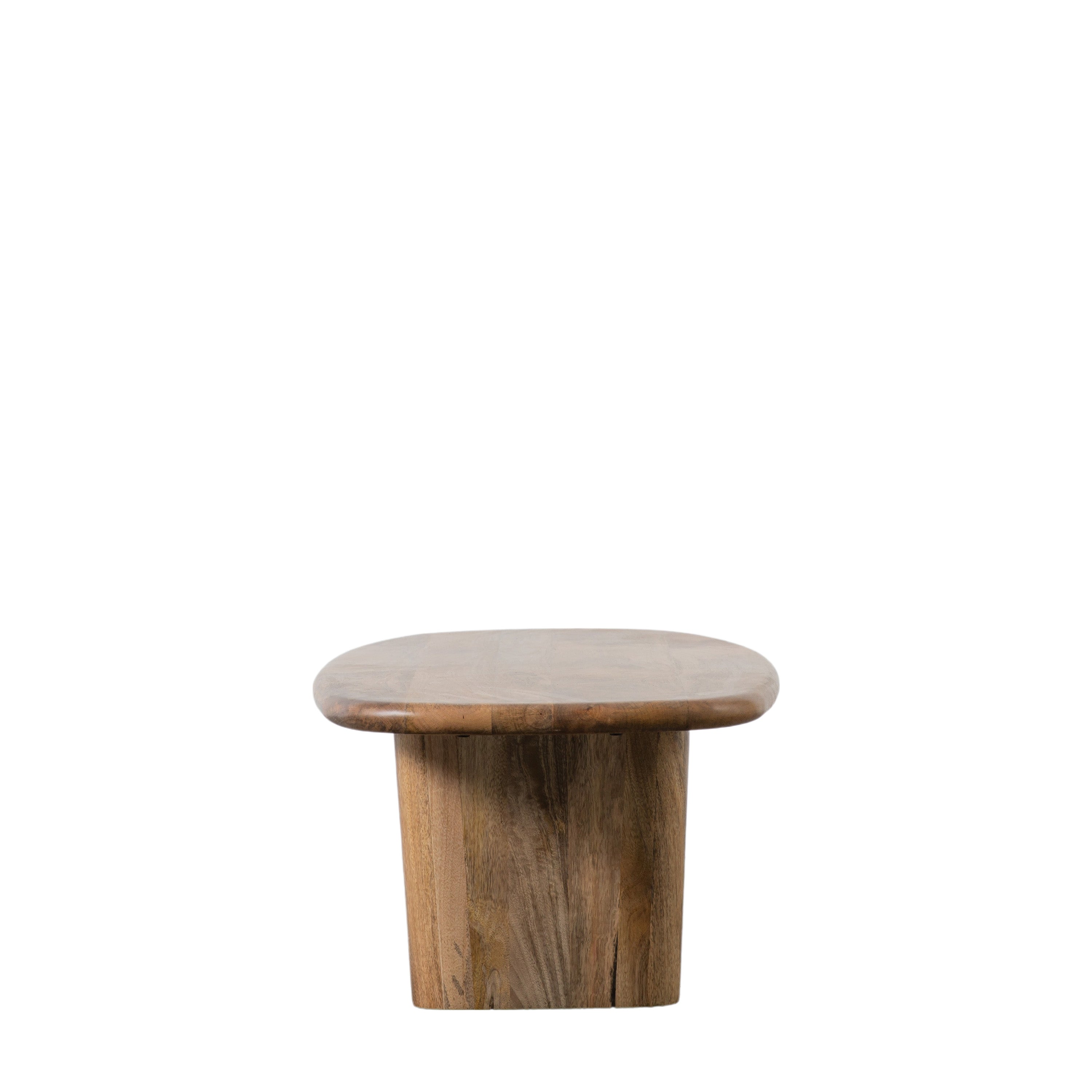 Hoffler Soft Curved Solid Mango Wood Coffee Table